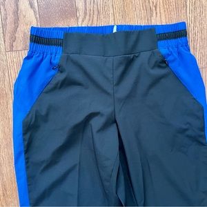 Fabletics Black and Blue Stripe Joggers Size S